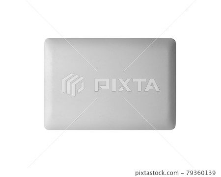 Top view of closed computer labtop notebook device in technology. Modern mock up design. 79360139