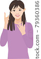 A smiling woman with an idea 79360386