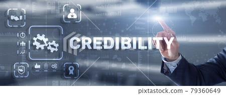 Credibility improvement. Modern business solution concept Credibility improvement. Modern business solution concept 79360649