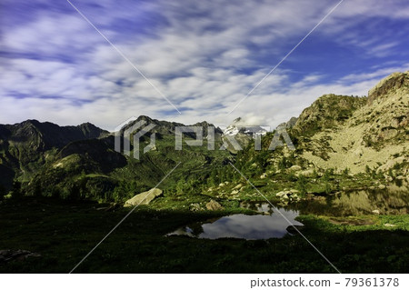 Small mountain lake on the Orobie Italy Alps 79361378