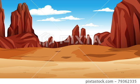 Desert forest landscape at daytime scene 79362335