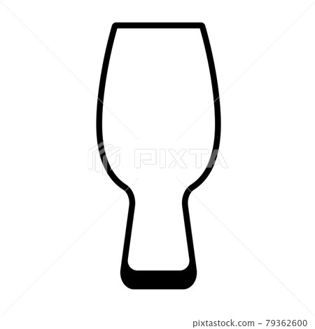 glass for belgian beer, glass for alcohol. Flat style. Vector illustration 79362600