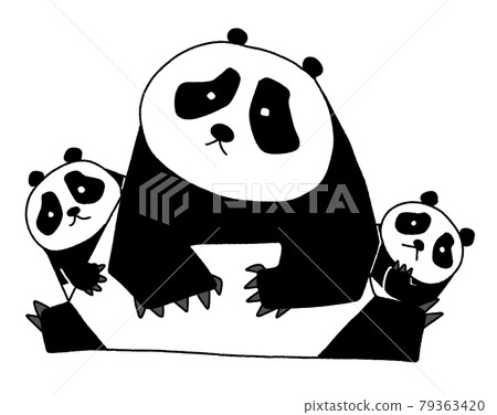 Panda parent and child Panda parent and child 79363420