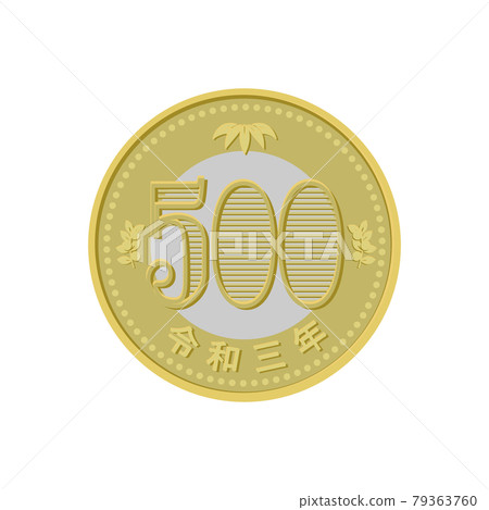新 500 日元硬幣插圖(正面) 新 500 日元硬幣插圖(正面) 79363760