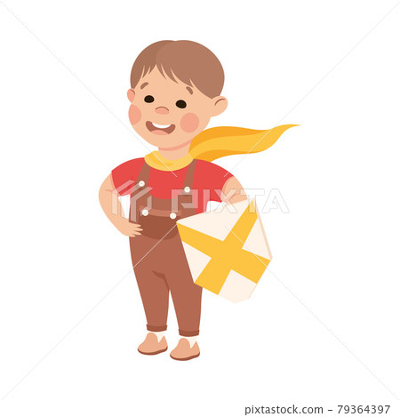 Kind and Fair Little Boy Holding Shield Doing Justice Vector Illustration Kind and Fair Little Boy Holding Shield Doing Justice Vector Illustration 79364397