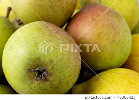 Red-sided sweet pears, background, macro. Copy space Red-sided sweet pears, background, macro. Copy space 79365428
