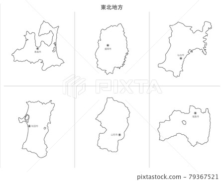 空白地圖-日本-東北地區縣集-進入縣城 空白地圖-日本-東北地區縣集-進入縣城 79367521