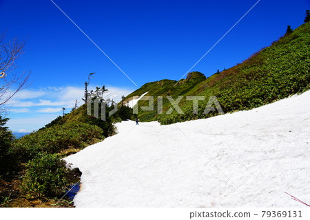 Mt. Hotaka, Mt. Hotaka, from the remaining snow around Mitsuike to the summit 79369131