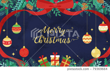 Watercolor Christmas wreath frame background vector illustration (copy space, background) Watercolor Christmas wreath frame background vector illustration (copy space, background) 79369664