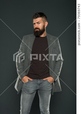 The beard stays in fashion. Fashion guy. Fashion model  79369743