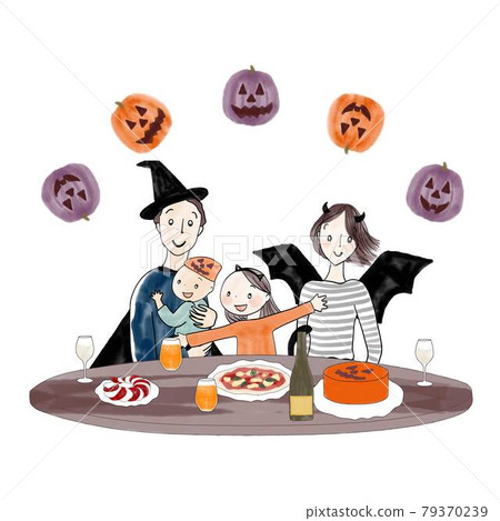 萬聖節派對偽裝家庭 79370239