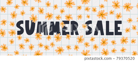summer sale banner with flowers letter vector summer sale banner with flowers letter vector 79370520
