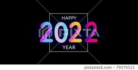 Happy New Year 2021 2022 Design 3D Modern Design for Calendar, Invitations, Greeting Cards, Holidays Flyers or Prints. 79370522