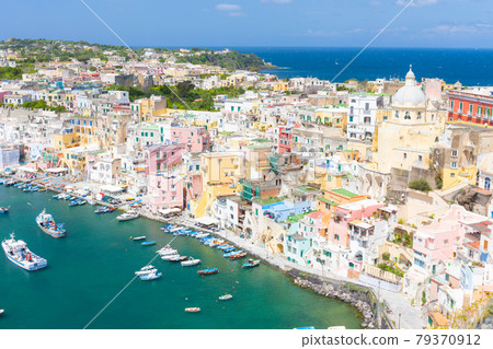 普羅奇達漂亮的街道 普羅奇達漂亮的街道 79370912