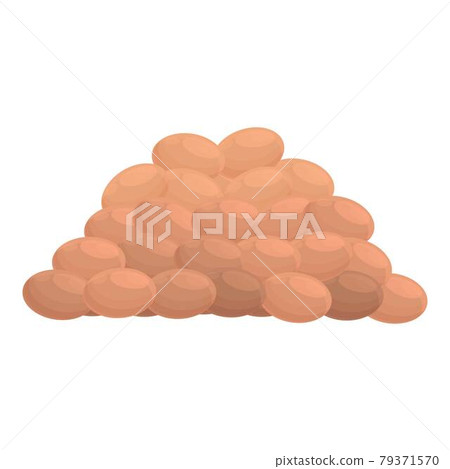 Pile of lentil icon cartoon vector. Bean sack Pile of lentil icon cartoon vector. Bean sack 79371570