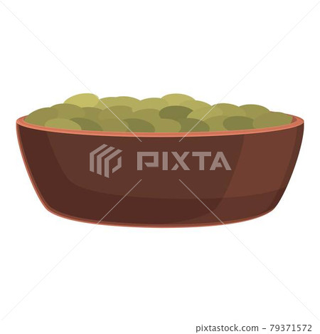 Raw lentil bowl icon cartoon vector. Vegetable bean Raw lentil bowl icon cartoon vector. Vegetable bean 79371572