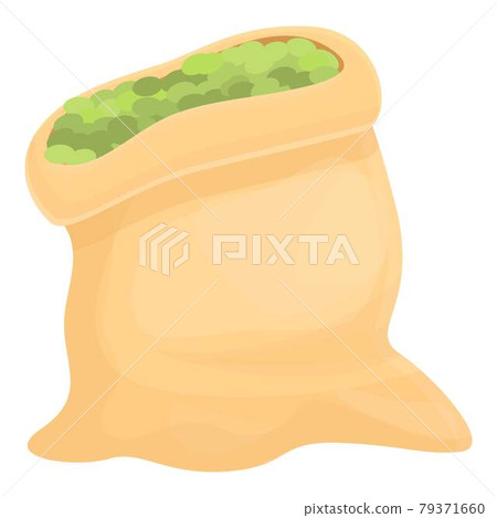 Sack lentil icon cartoon vector. Vegetable sack bean 79371660