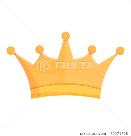 King crown icon cartoon vector. Gold royal crown King crown icon cartoon vector. Gold royal crown 79371768