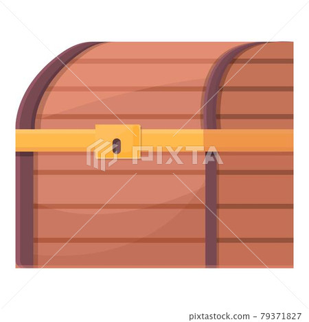 Dower chest icon cartoon vector. Treasure box 79371827