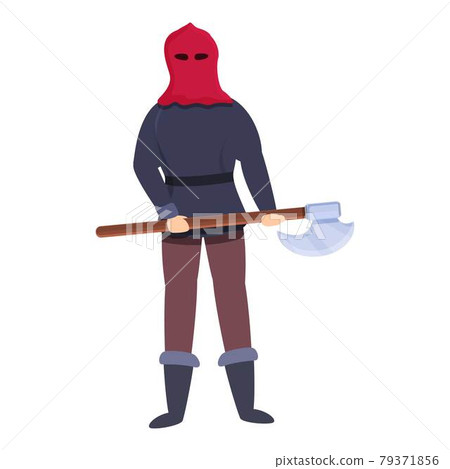 Medieval executioner icon cartoon vector. Medieval axe character Medieval executioner icon cartoon vector. Medieval axe character 79371856