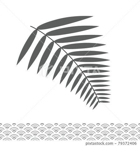 裝飾日本新年的吉祥物。 urajiro 和日本模式的矢量插圖。新年賀卡的理想之選。 79372406