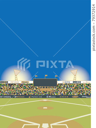 Baseball field ground illustration Baseball field ground illustration 79372914