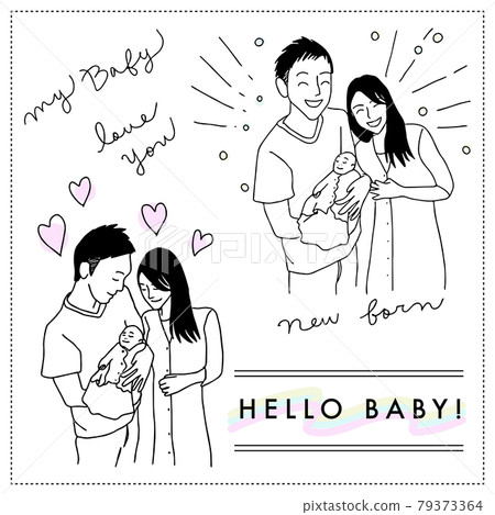 Family where the baby was born Family where the baby was born 79373364