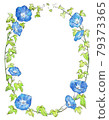 Morning glory oval decorative frame 79373365