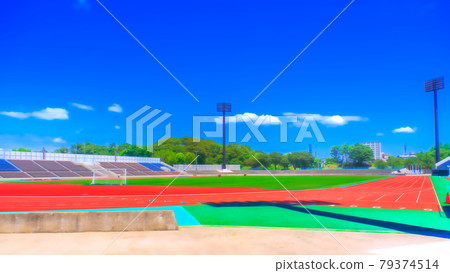 運動場動畫風格處理 運動場動畫風格處理 79374514