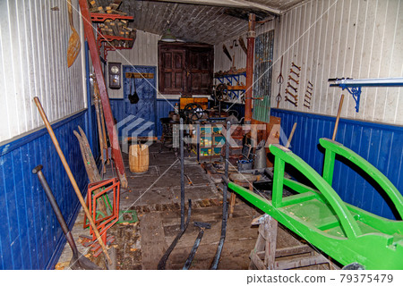 Vintage agricultural tool - abandoned farming equipment Vintage agricultural tool - abandoned farming equipment 79375479