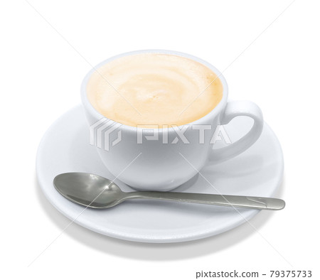 牛奶咖啡飲料插畫真正的熱頂勺 牛奶咖啡飲料插畫真正的熱頂勺 79375733