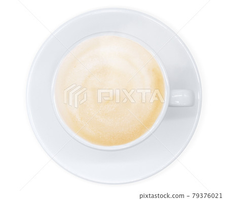 Cafe au lait 飲品插畫鳥瞰圖真熱蒸汽 79376021