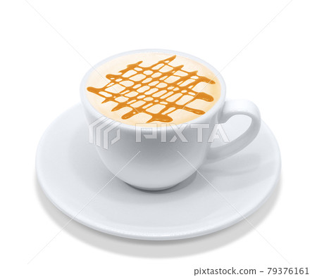 Caramel Macchiato Drink Illustration Top Real Hot 79376161