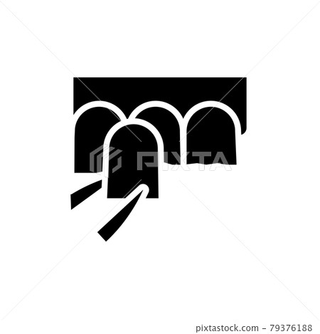 Dental veneers line icon. Isolated vector element. Dental veneers line icon. Isolated vector element. 79376188