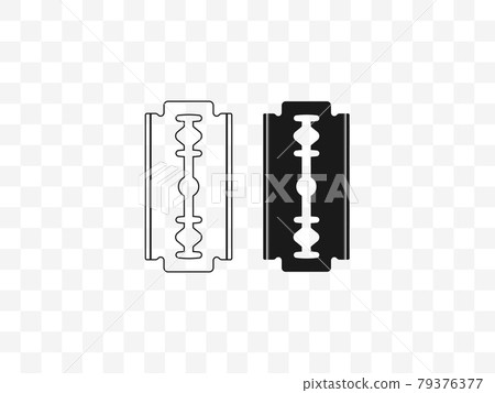 Razor blade icon. Vector illustration, flat design. 79376377