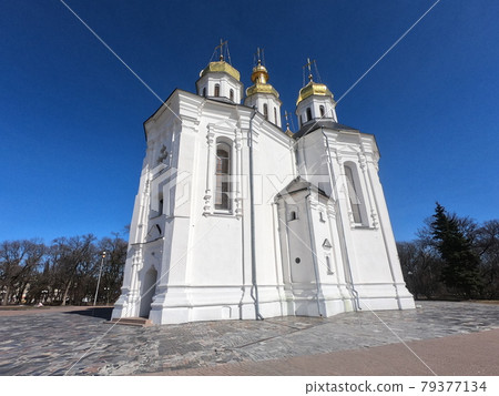 Catherine's Church in Chernihiv. Cathedral of St. Catherine the Great Martyr. Ancient Orthodox church. Catherine's Church in Chernihiv. Cathedral of St. Catherine the Great Martyr. Ancient Orthodox church. 79377134