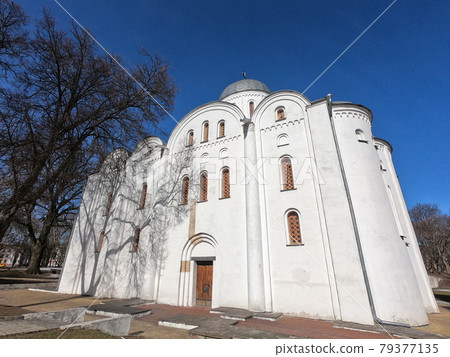 Boris and Gleb Cathedral in Chernihiv or Borisoglebsky Cathedral. Medieval church and tomb of Russian princes. Orthodox Church of the 12th century. 79377135