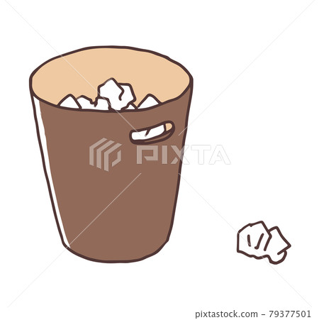 回收站和下落的垃圾 回收站和下落的垃圾 79377501