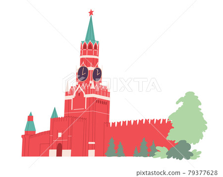 Spasskaya Tower Moscow Kremlin. Russia Red Square. Spasskaya Tower Moscow Kremlin. Russia Red Square. 79377628
