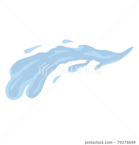 Blue wave and water spray, wavy symbols of nature in vector illustrations of movement Blue wave and water spray, wavy symbols of nature in vector illustrations of movement 79378694