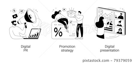 Online marketing campaign abstract concept vector illustrations. Online marketing campaign abstract concept vector illustrations. 79379059