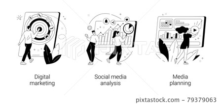 Digital marketing abstract concept vector illustrations. 79379063