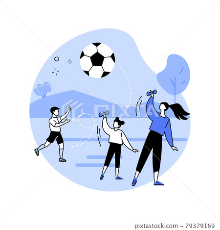 Sport summer camp abstract concept vector illustration. Sport summer camp abstract concept vector illustration. 79379169