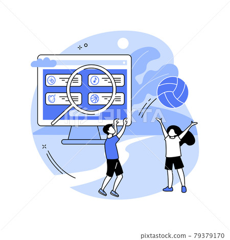 Summer camp for kids abstract concept vector illustration. Summer camp for kids abstract concept vector illustration. 79379170
