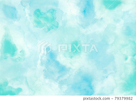 材質質感，水彩滲色，淺藍x綠 79379982