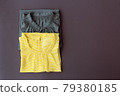 two women's blouses on a gray background 79380185