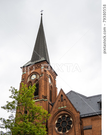 Landmark of the famous St. Mary church in Flensburg Schleswig Holstein Germany Landmark of the famous St. Mary church in Flensburg Schleswig Holstein Germany 79380558