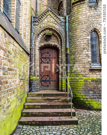Landmark of the famous St. Mary church in Flensburg Schleswig Holstein Germany Landmark of the famous St. Mary church in Flensburg Schleswig Holstein Germany 79380588