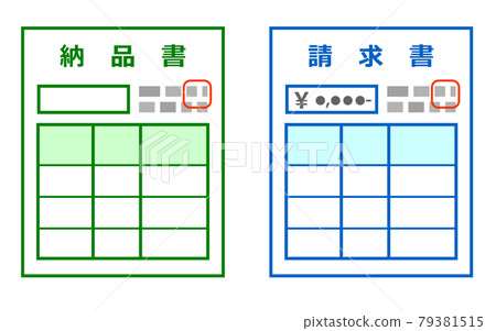 Sample illustrations of invoices and invoices 79381515