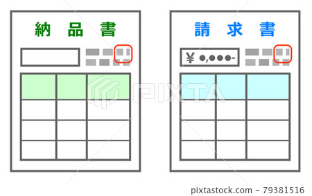 Sample illustrations of invoices and invoices 79381516
